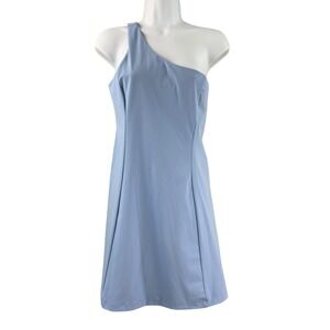 Outdoor Voices Womens The Exercise Dress Size Medium‎ Blue One Shoulder Active